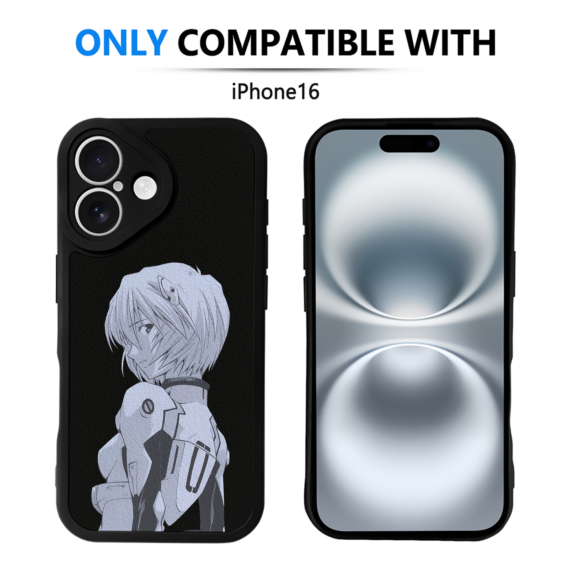 （画像用） EVA 新世紀エヴァンゲリオン 【iPhone 16シリーズ対応】シリコンスマホケース（レザー調） 材質：シリコン
